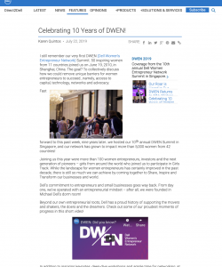 Celebrating 10 Years of DWEN!, by Dell Chief Customer Officer, Karen Quintos